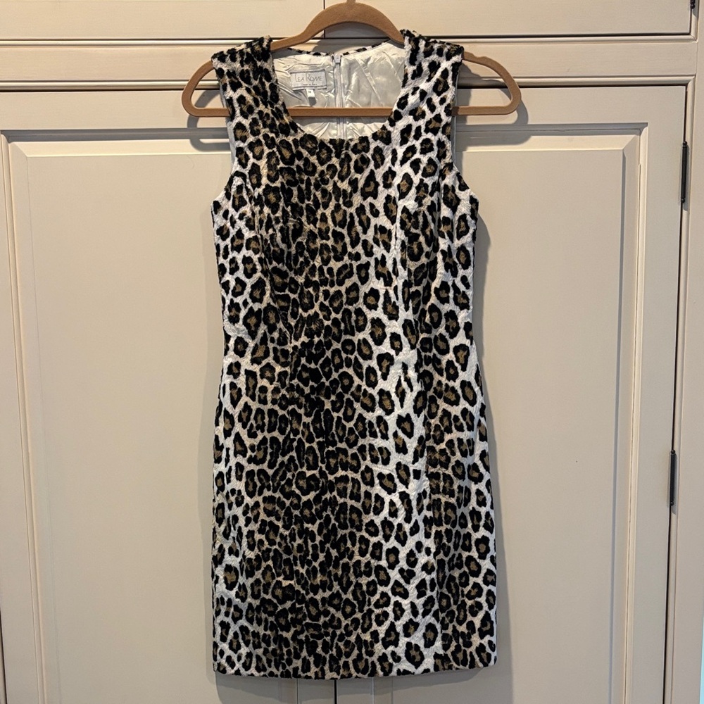 Leopard Print Sleeveless Dress Velvet by Lea Rome Paris 8